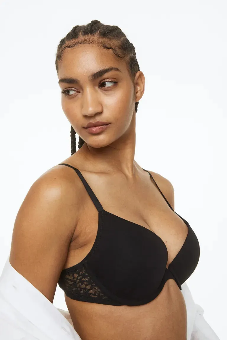2 push-up bras H&M, white black