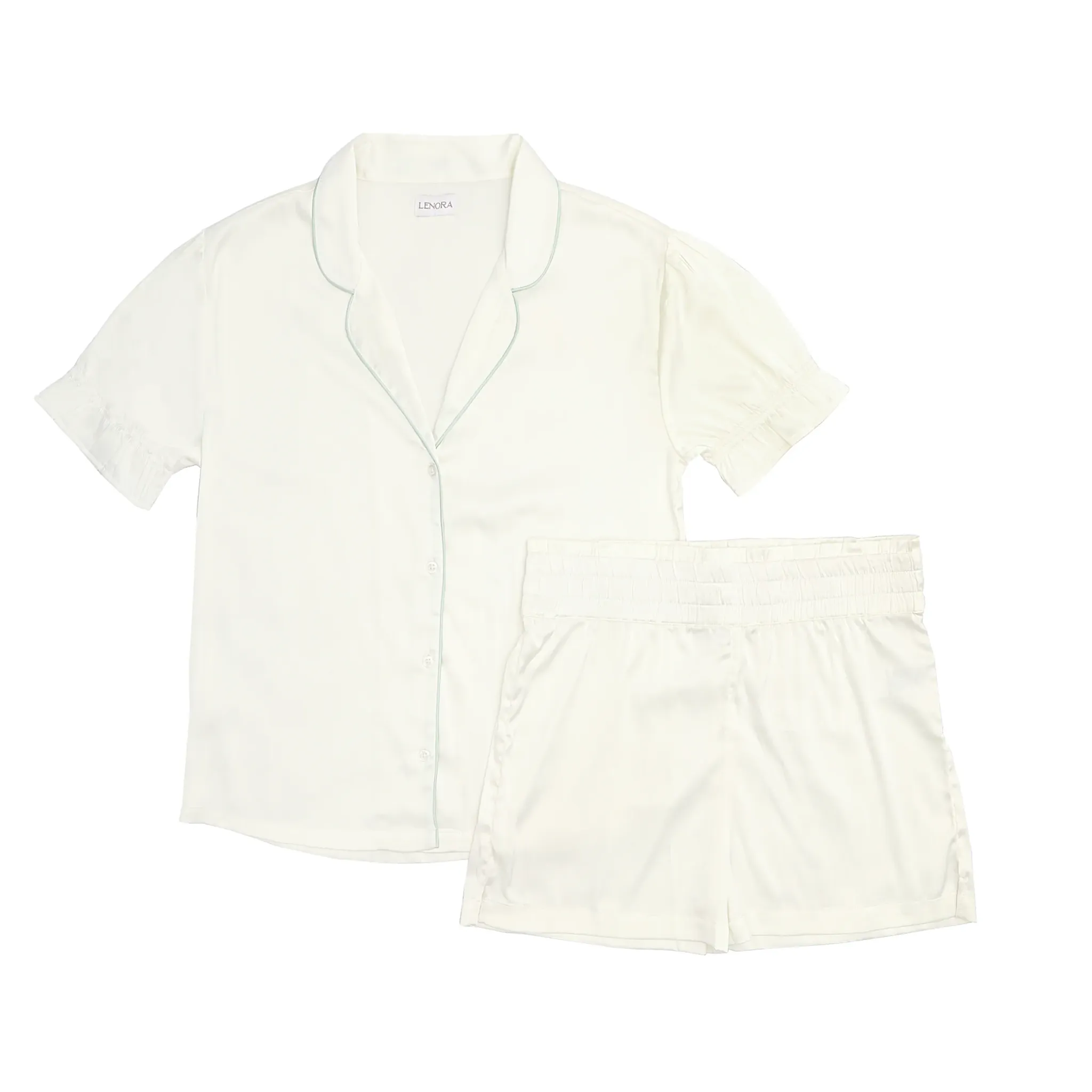 Birdie Satin Short PJs Ivory