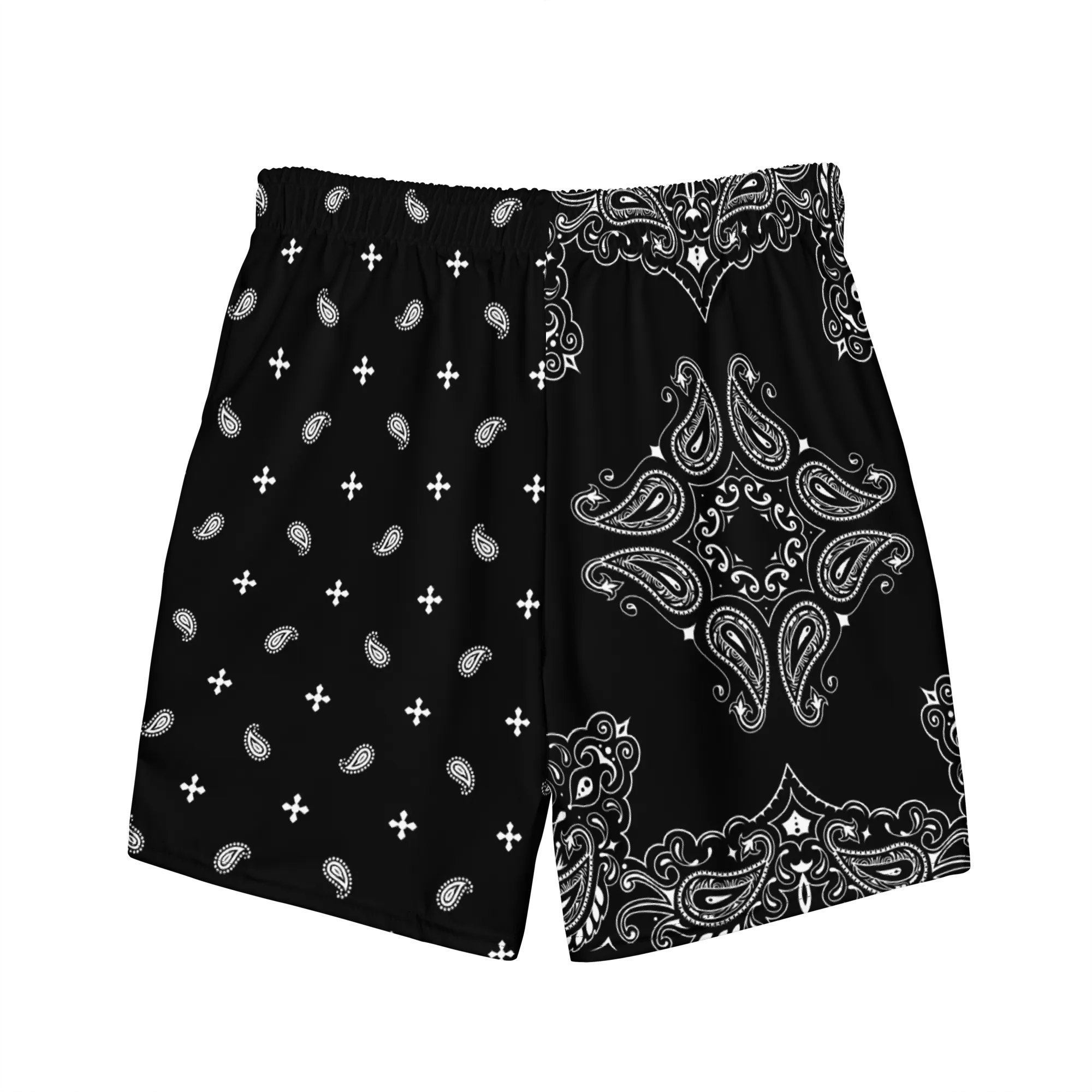Black Bandana Men's Swim Trunks