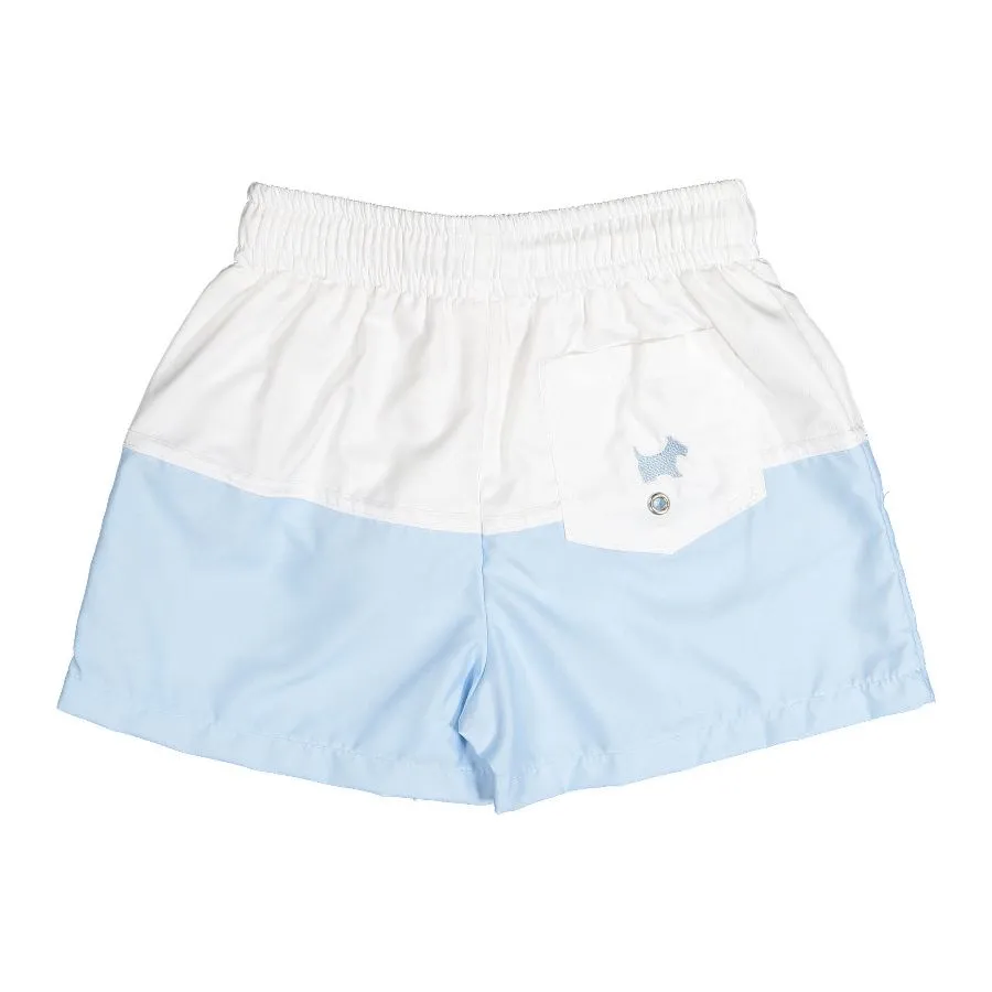 Blue & White Swim Trunks