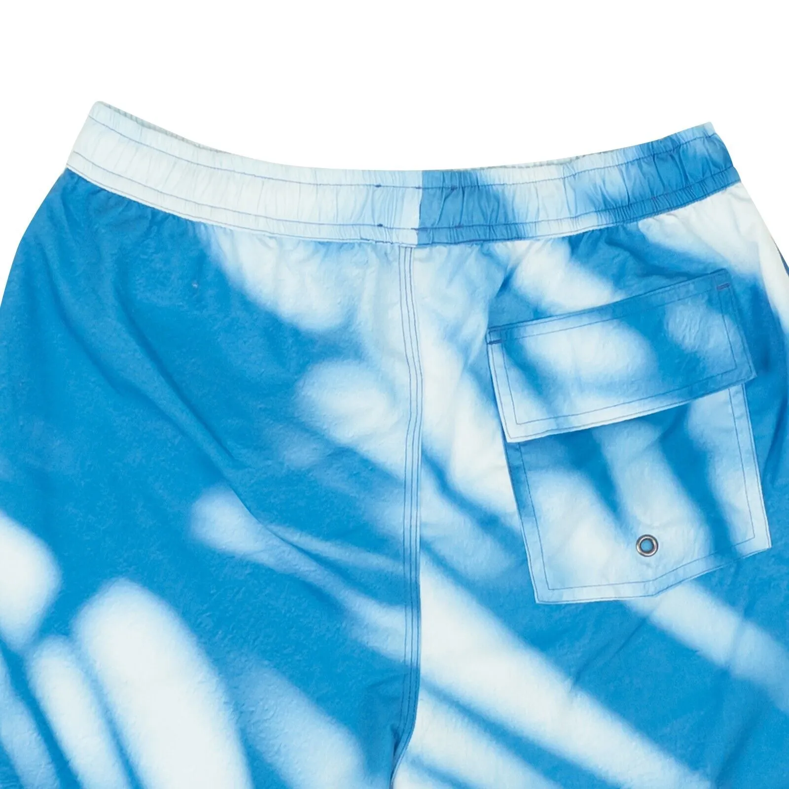 Blue Shadow Print Swim Trunks