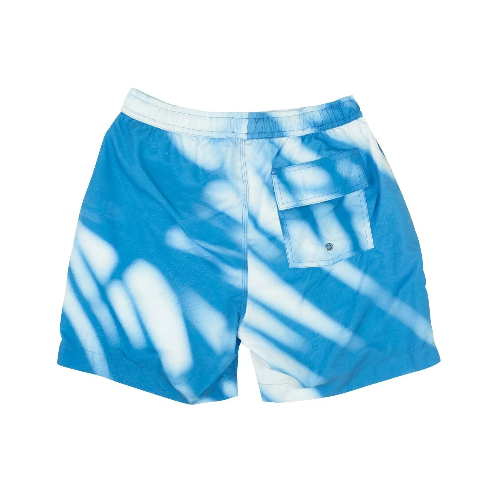 Blue Shadow Print Swim Trunks