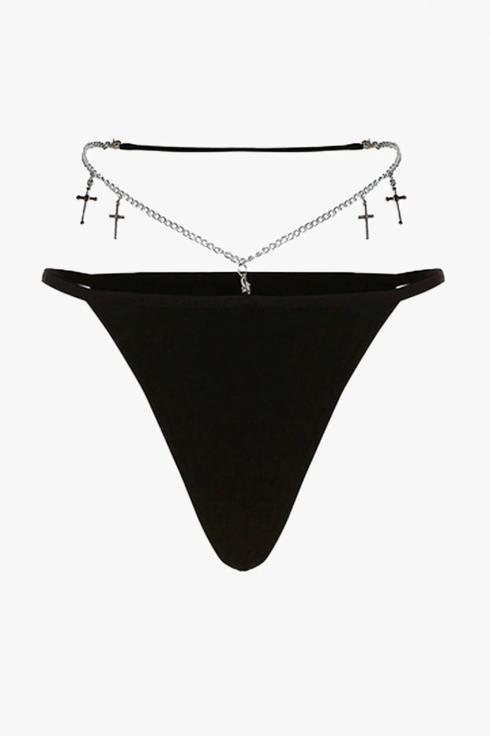 Chain And Crosses Grunge Bikini Panties