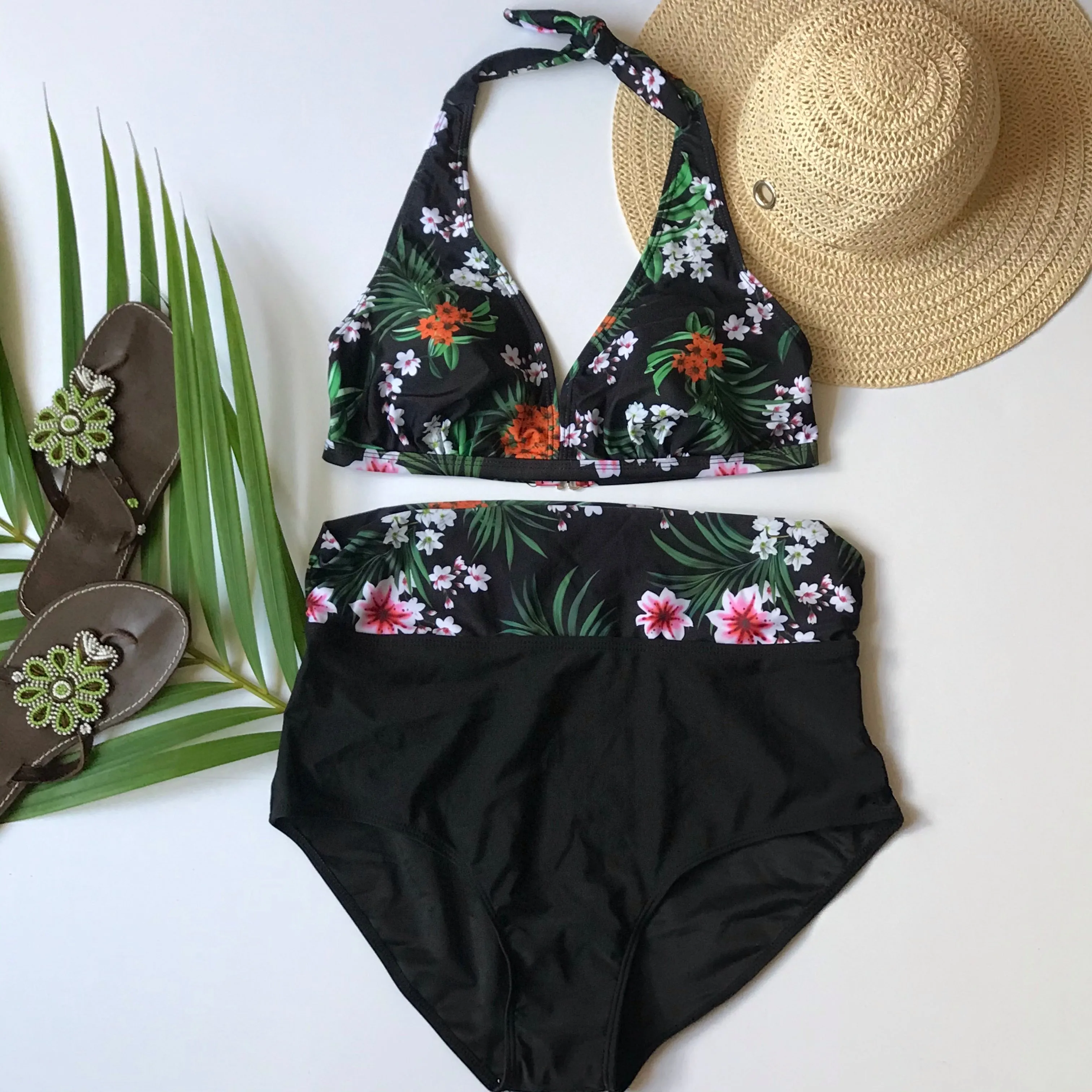 Copy of Black blue onepiece swimsuit Bathingsuit swimsuit