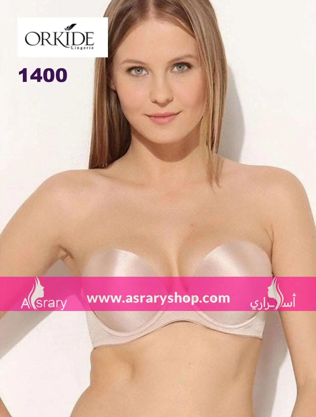 Double Push Up Strapless Transparent Back Bra 1401