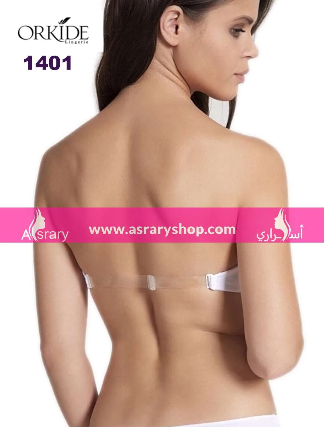 Double Push Up Strapless Transparent Back Bra 1401