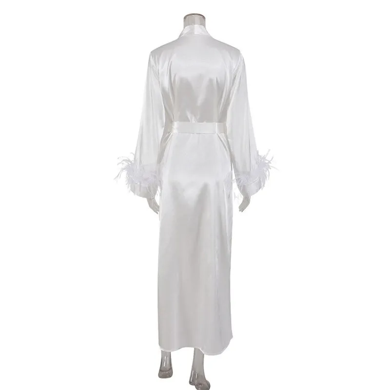 Feather Sleeves Gown For Women