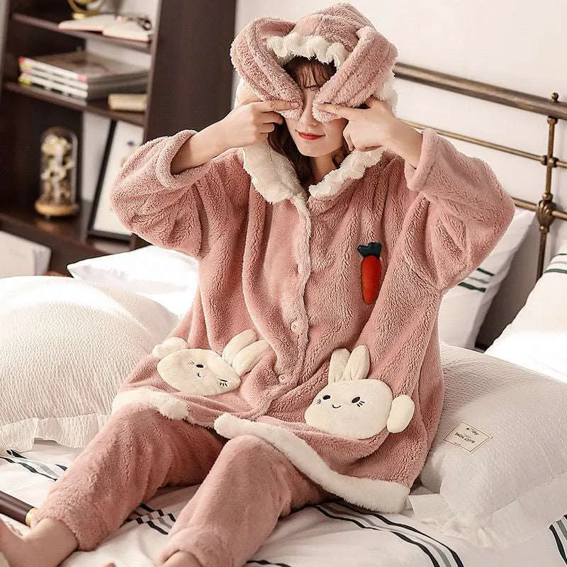 Kawaii Bunny Pockets Pajamas