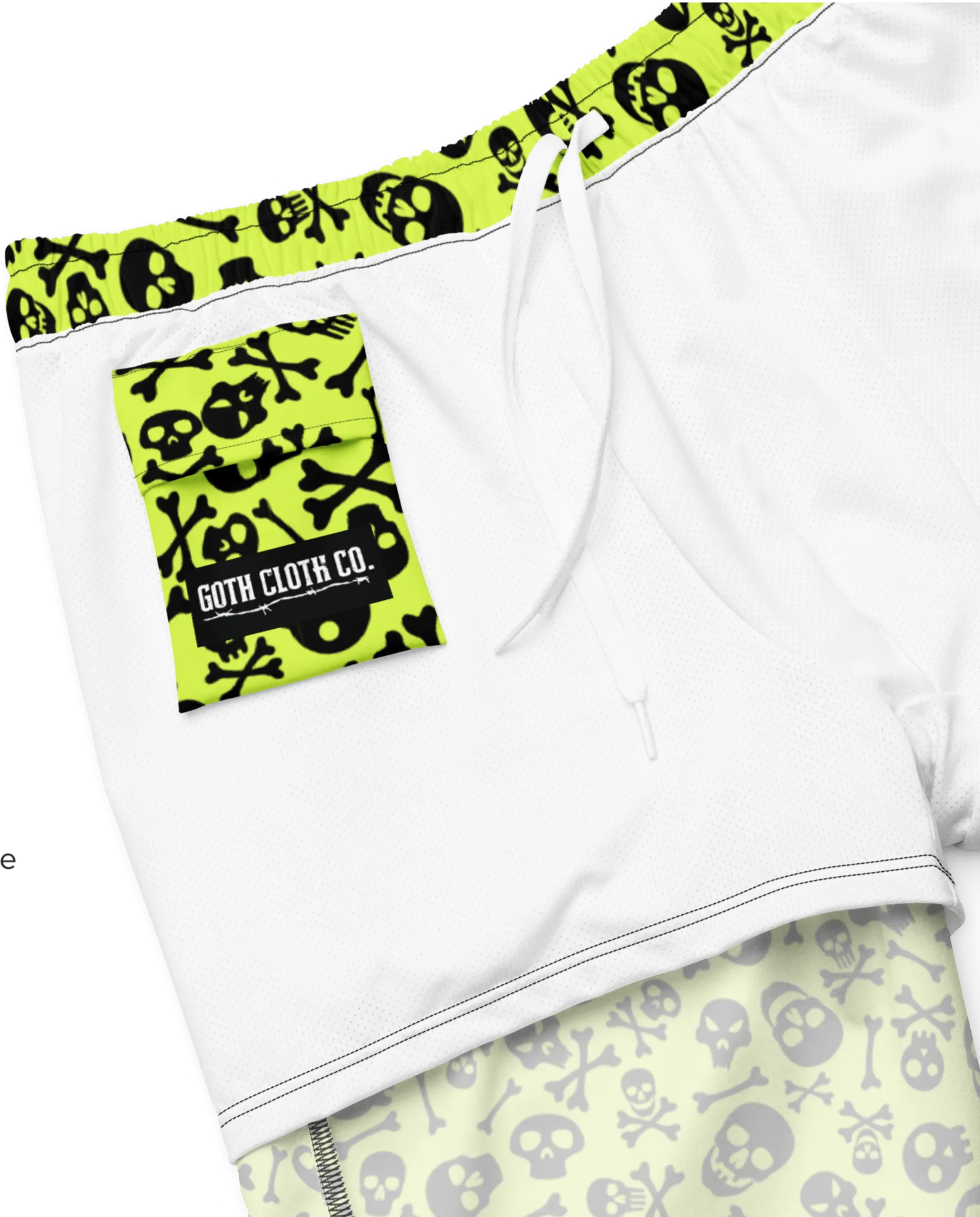 Lime Bones Men's Swim Trunks