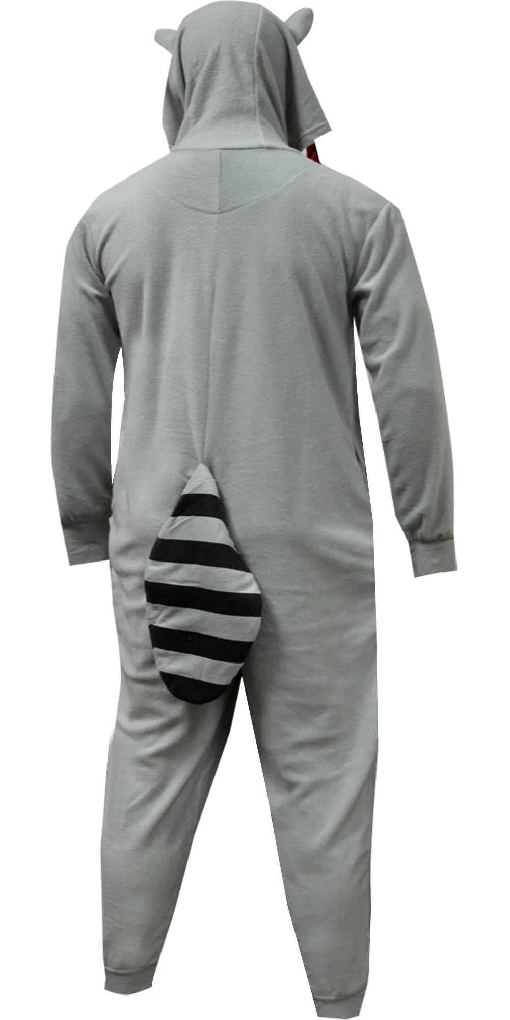 Masked Racoon One Piece Hooded Footie Pajama