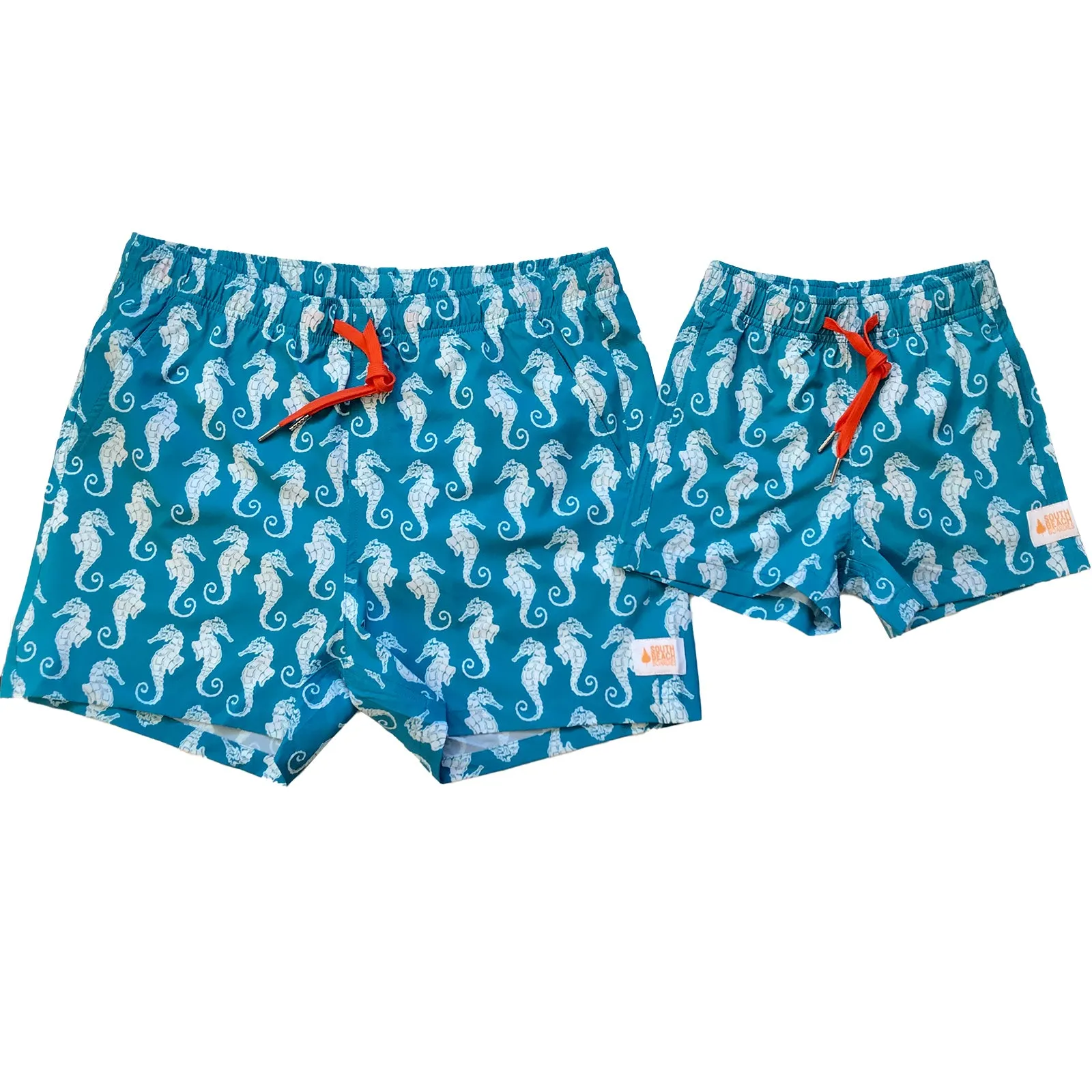 Men's Stretchy Trunks: Seahorse