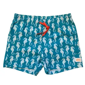 Men's Stretchy Trunks: Seahorse