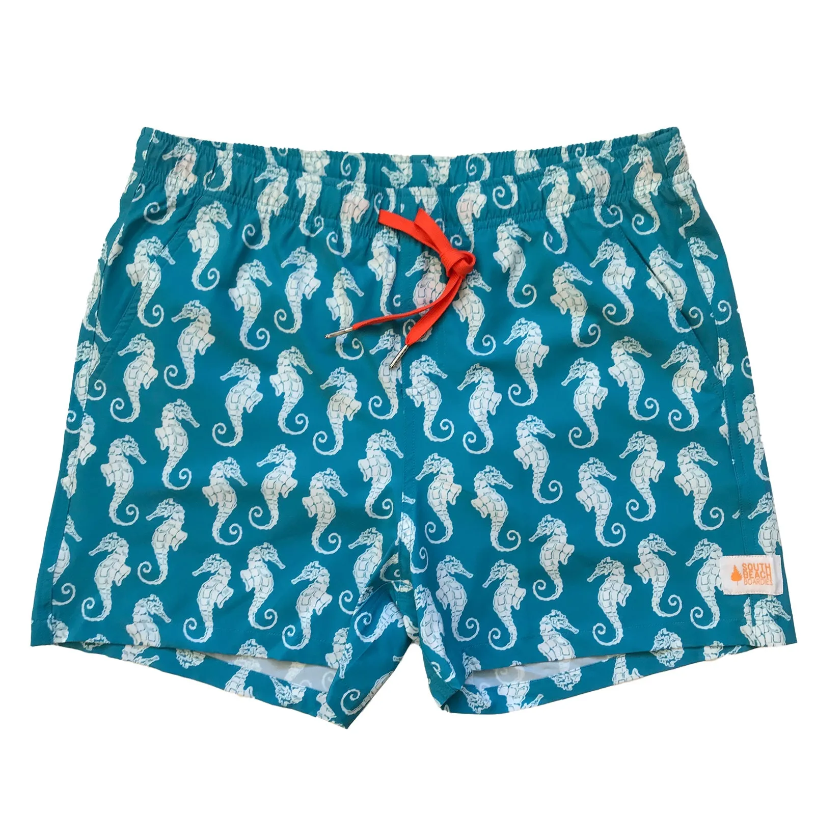Men's Stretchy Trunks: Seahorse