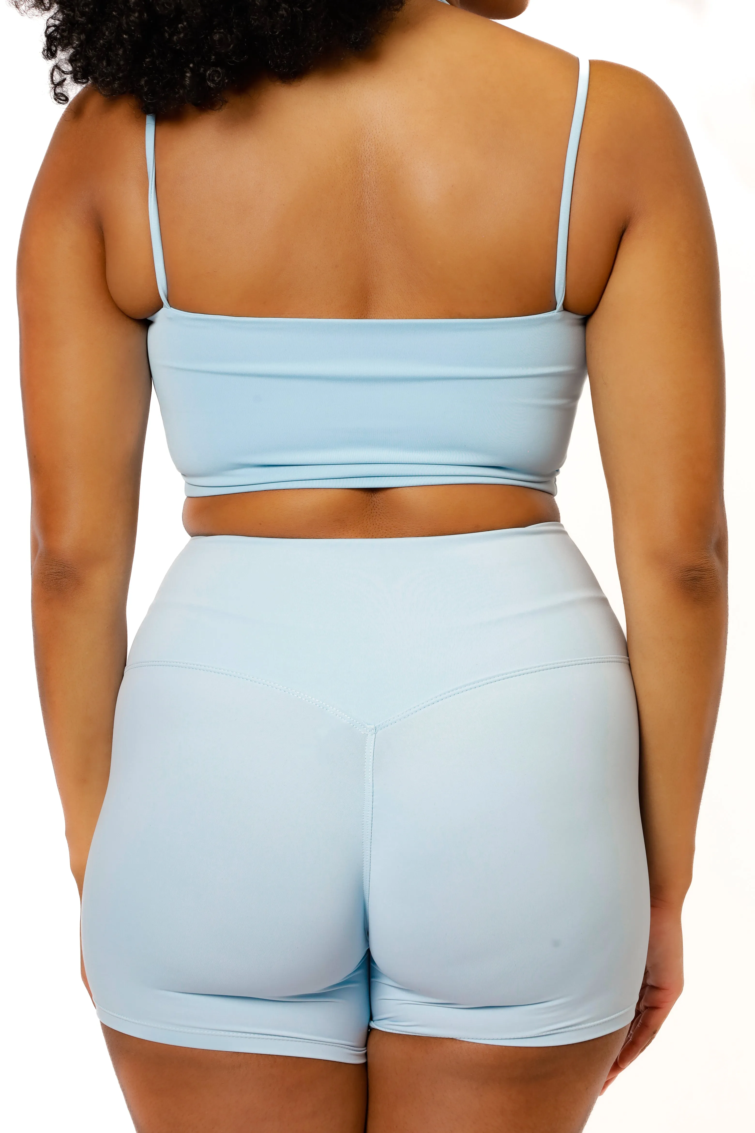 MIZO Pastel 4" High Waisted Non-Seamless Compression Workout Shorts