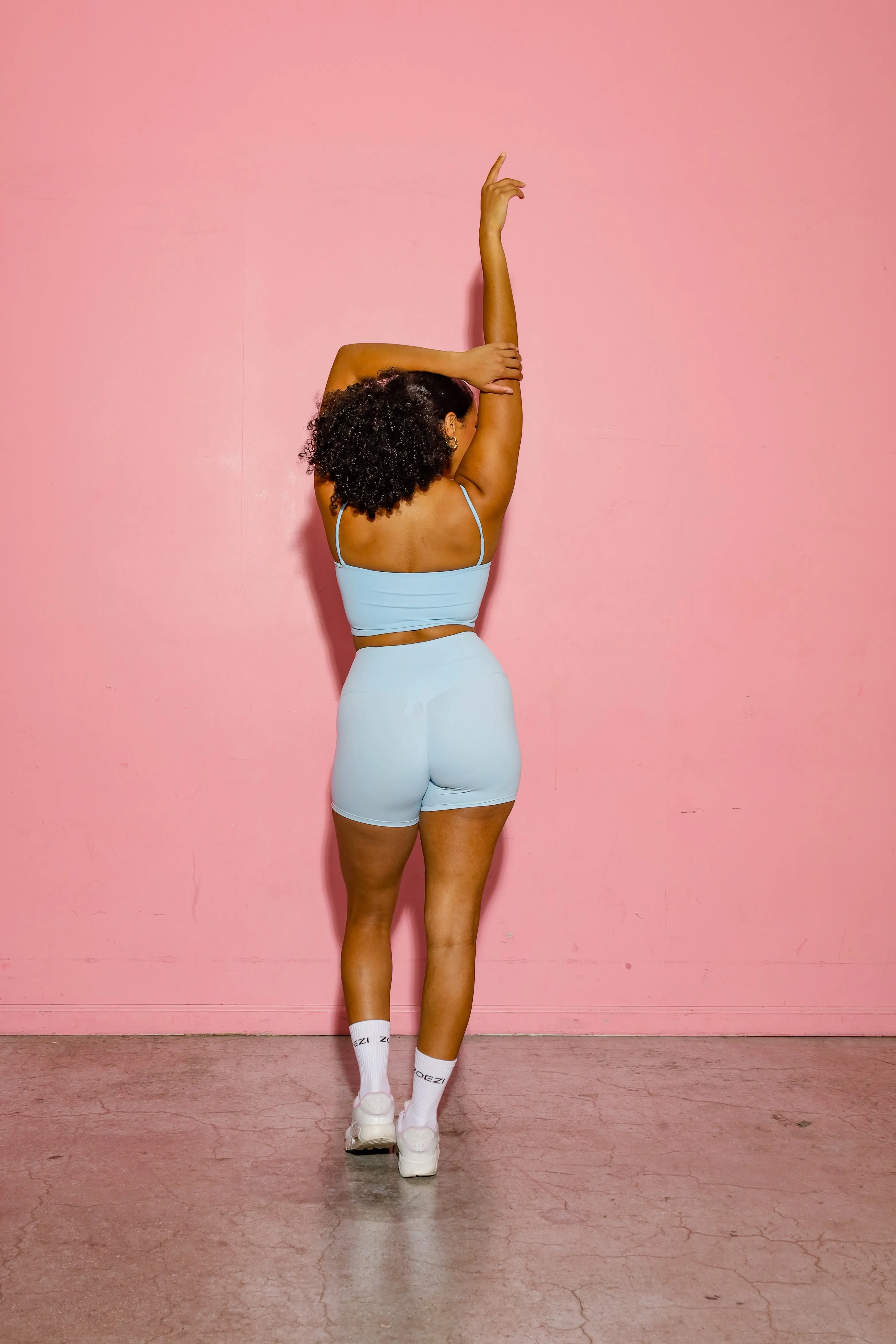 MIZO Pastel 4" High Waisted Non-Seamless Compression Workout Shorts