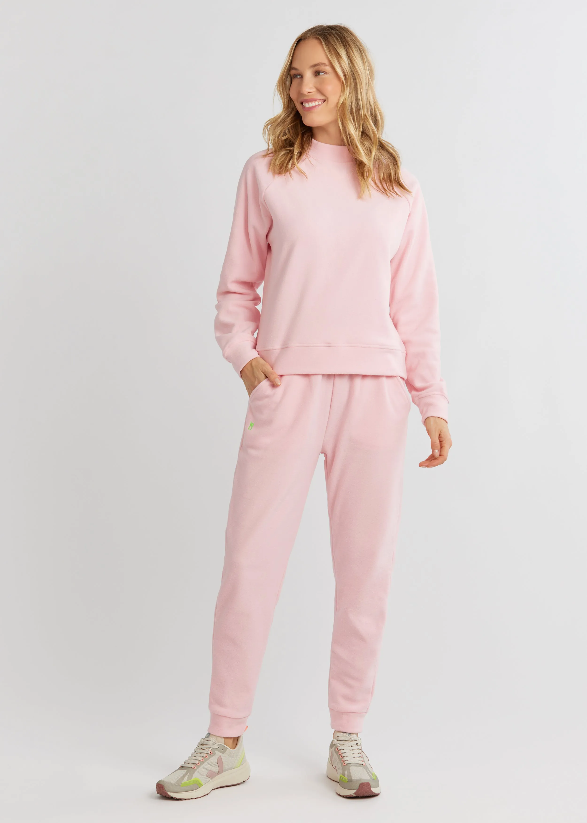 Offshore Crewneck in Terry Fleece (Pink)