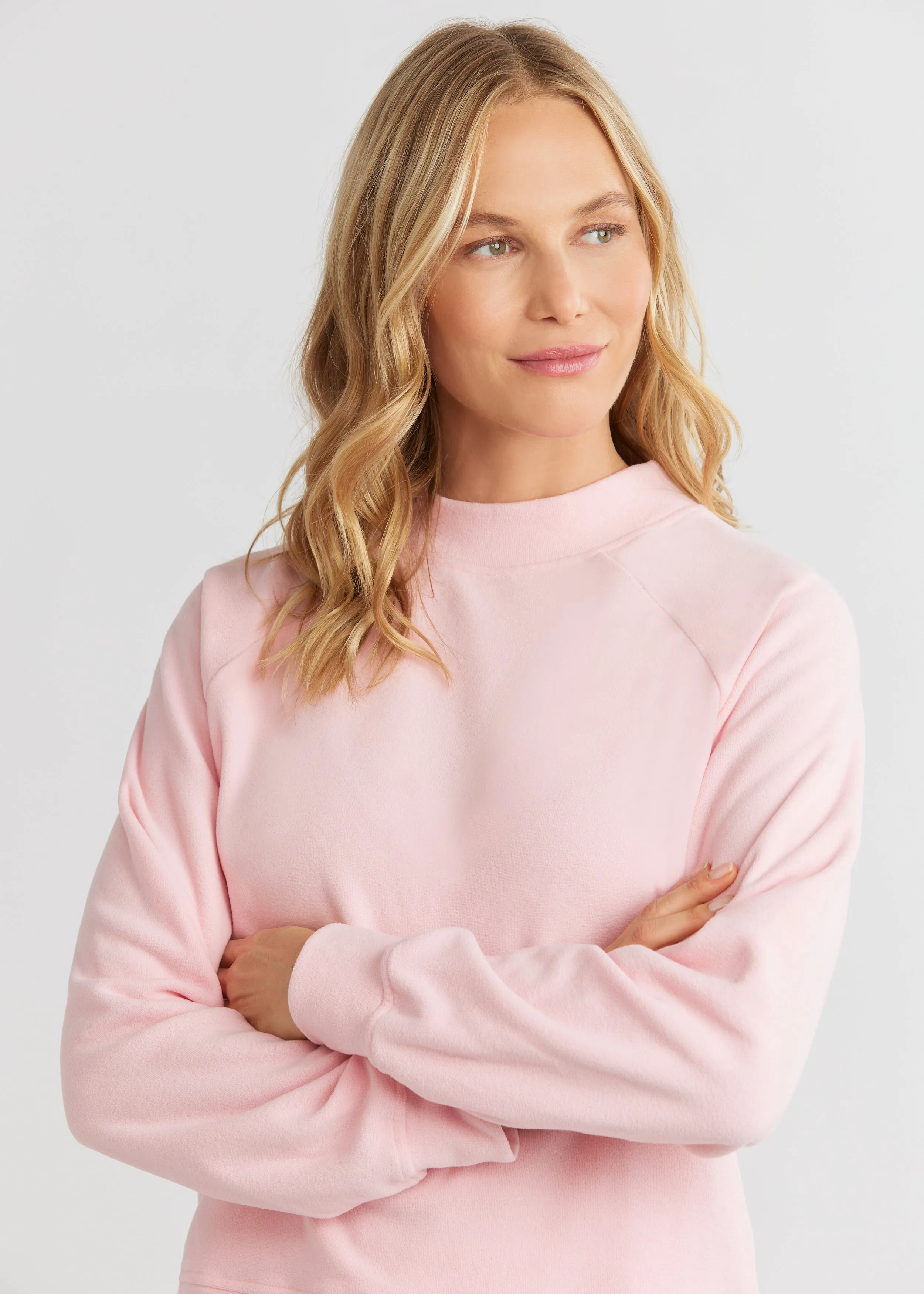 Offshore Crewneck in Terry Fleece (Pink)