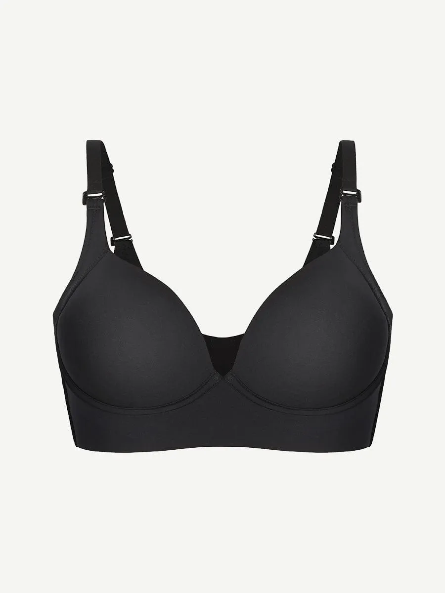 PowerSculpt® Adjustable Deep Cut Wireless Push Up Shaper Bra