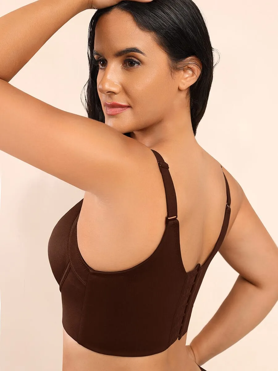 PowerSculpt® Adjustable Deep Cut Wireless Push Up Shaper Bra