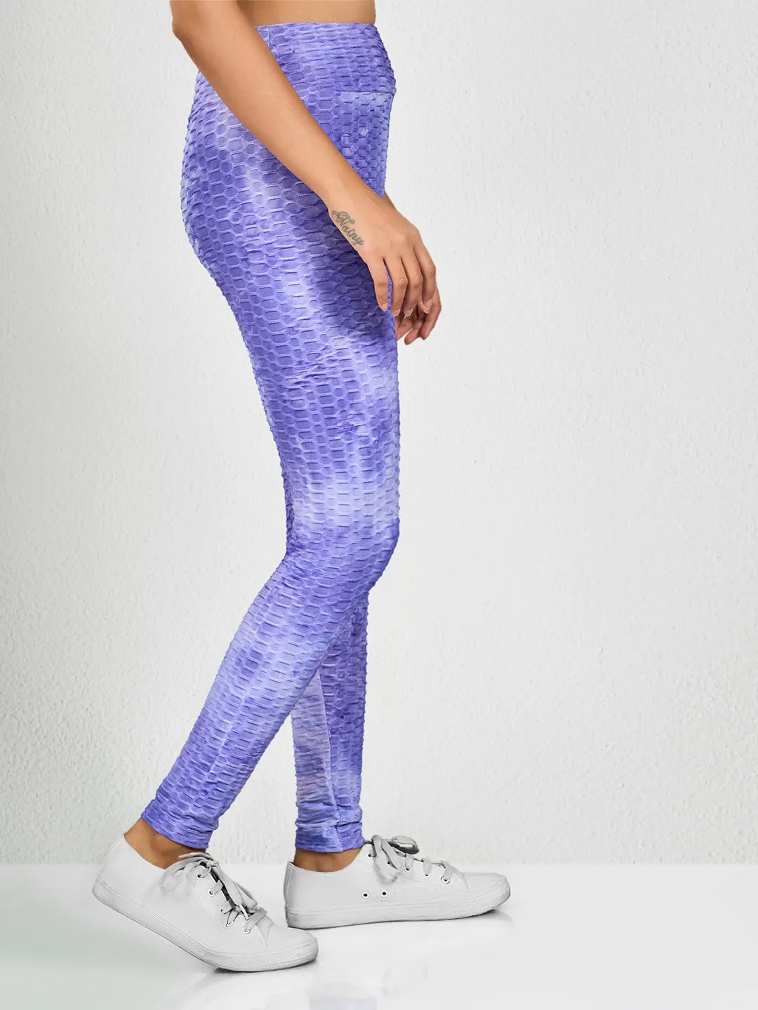 Purple Multi-Color Yoga Pants