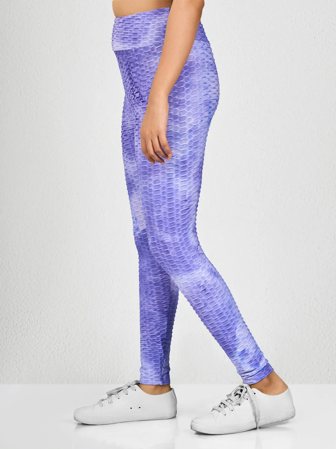Purple Multi-Color Yoga Pants