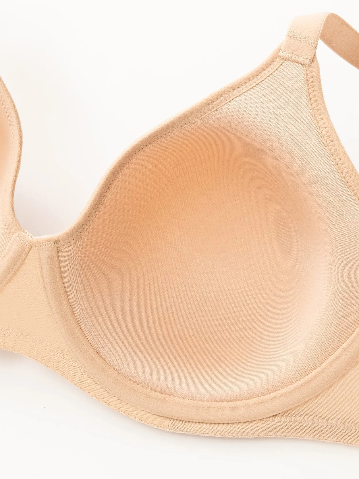 Push Up Temptation Underwired Plaid Breathable Bra Nude