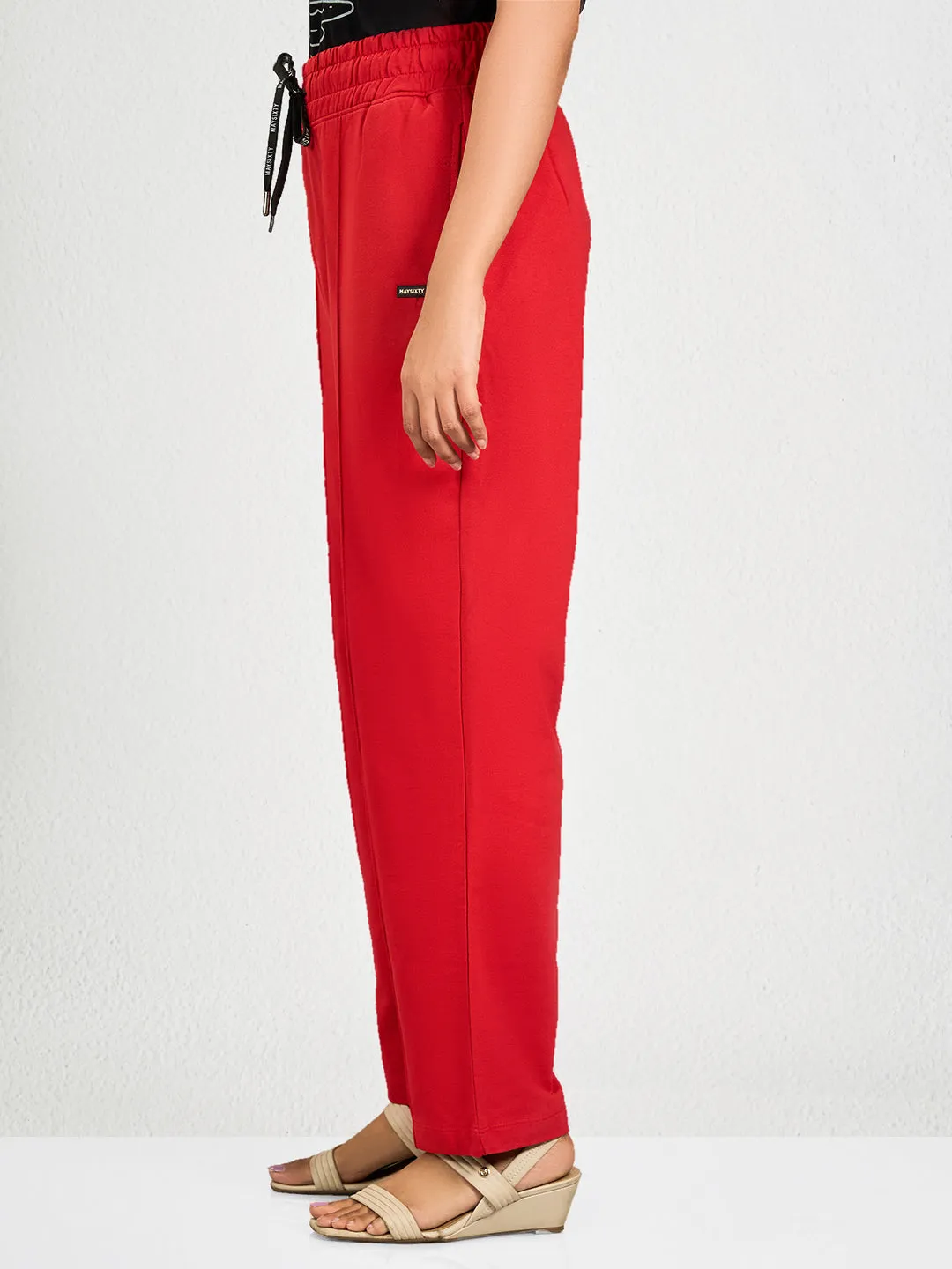 Red Solid RL Track Pant