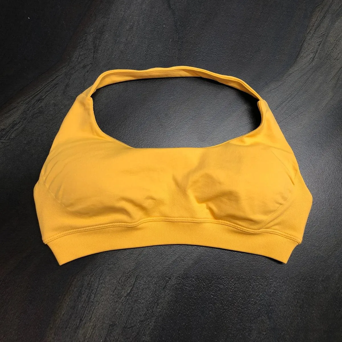 Seamless Halter Neck Sports Bra with Open Back for Women - Medium Support Workout & Yoga Crop Top