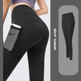 Seamless Yoga Leggings Women Fitness High Waist Yoga Pants with Phone Pocket Sportwear Gym Training Sport Running Tights
