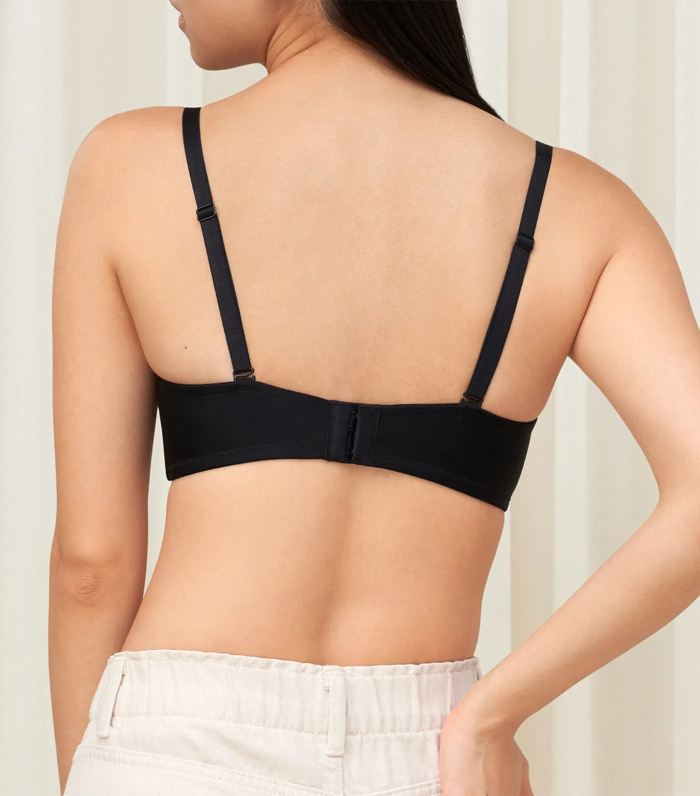 Simply Everyday Basic Wired Push Up Bra Black