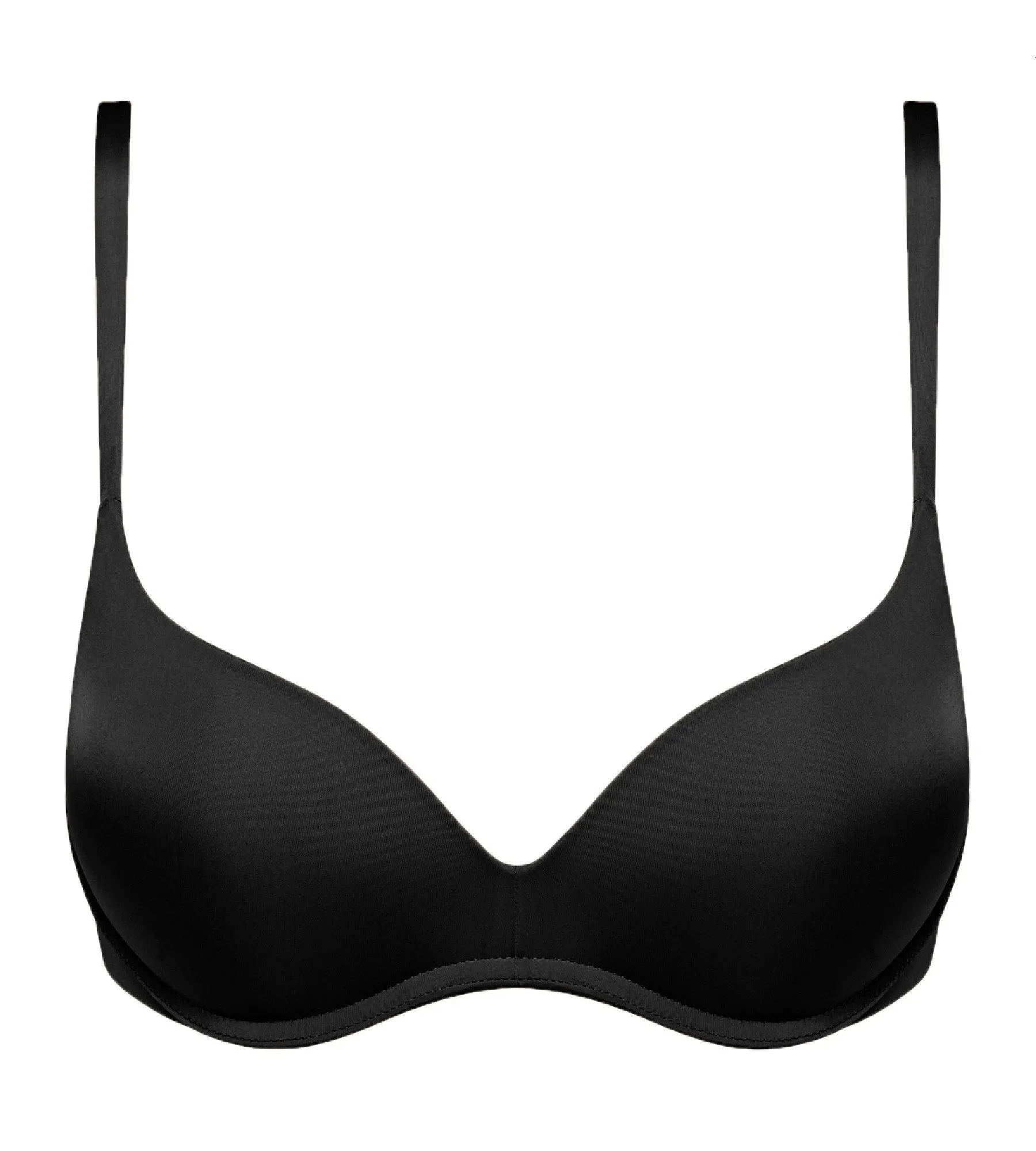 Soutien-Gorge Noir Push-Up en microfibre sans armatures InvisiFree