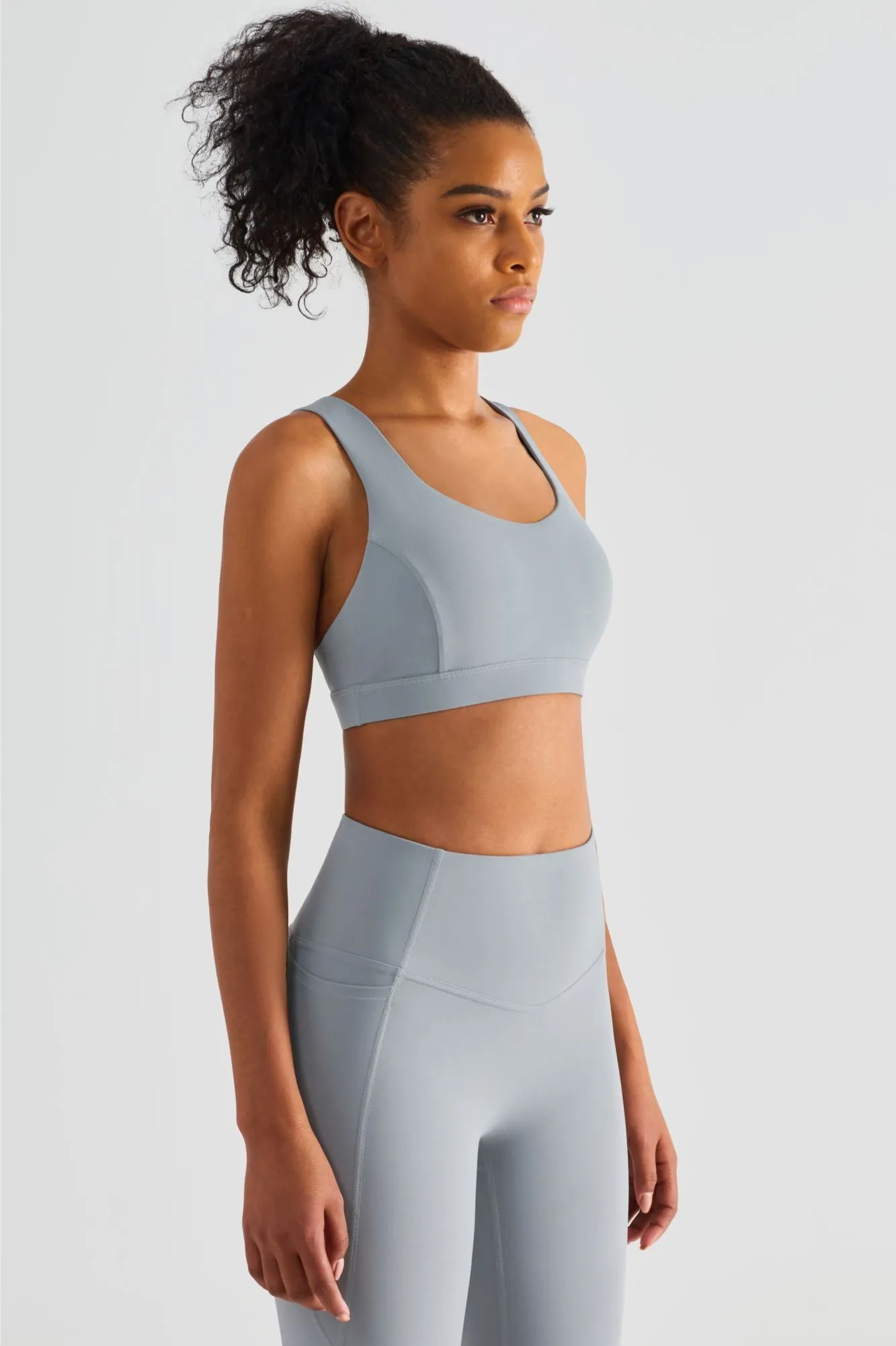 Strappy Sports Bra & Yoga Leggings Activewear Set