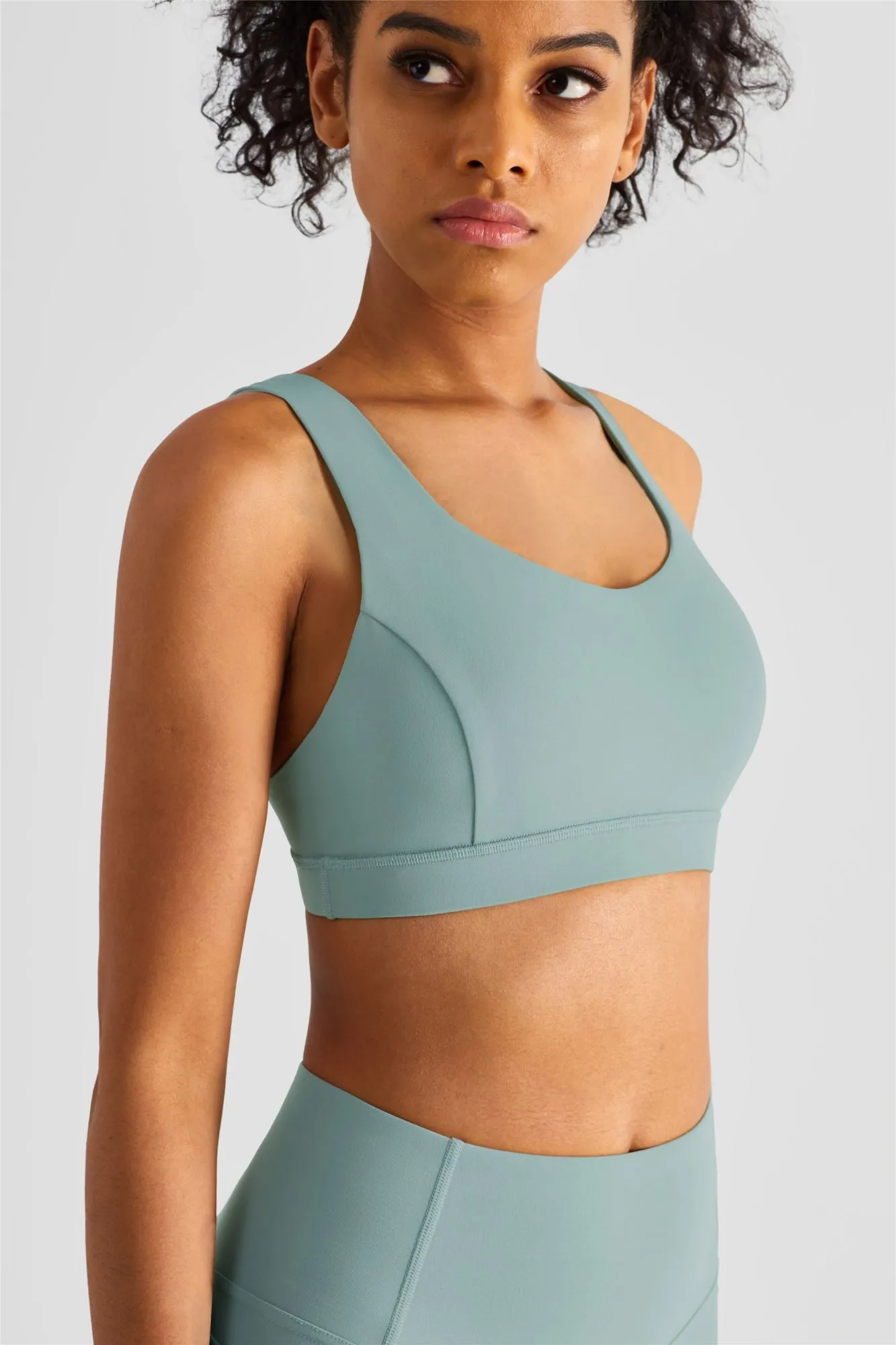 Strappy Sports Bra & Yoga Leggings Activewear Set