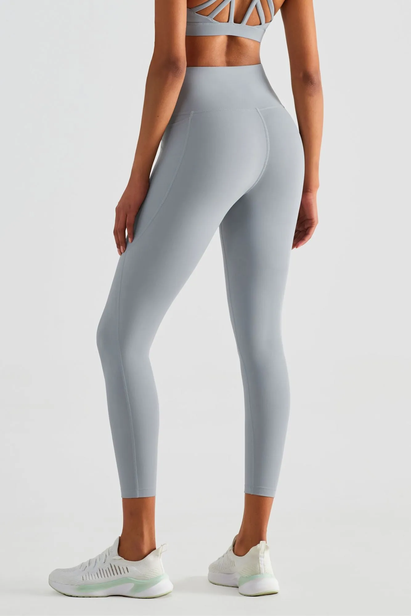 Strappy Sports Bra & Yoga Leggings Activewear Set