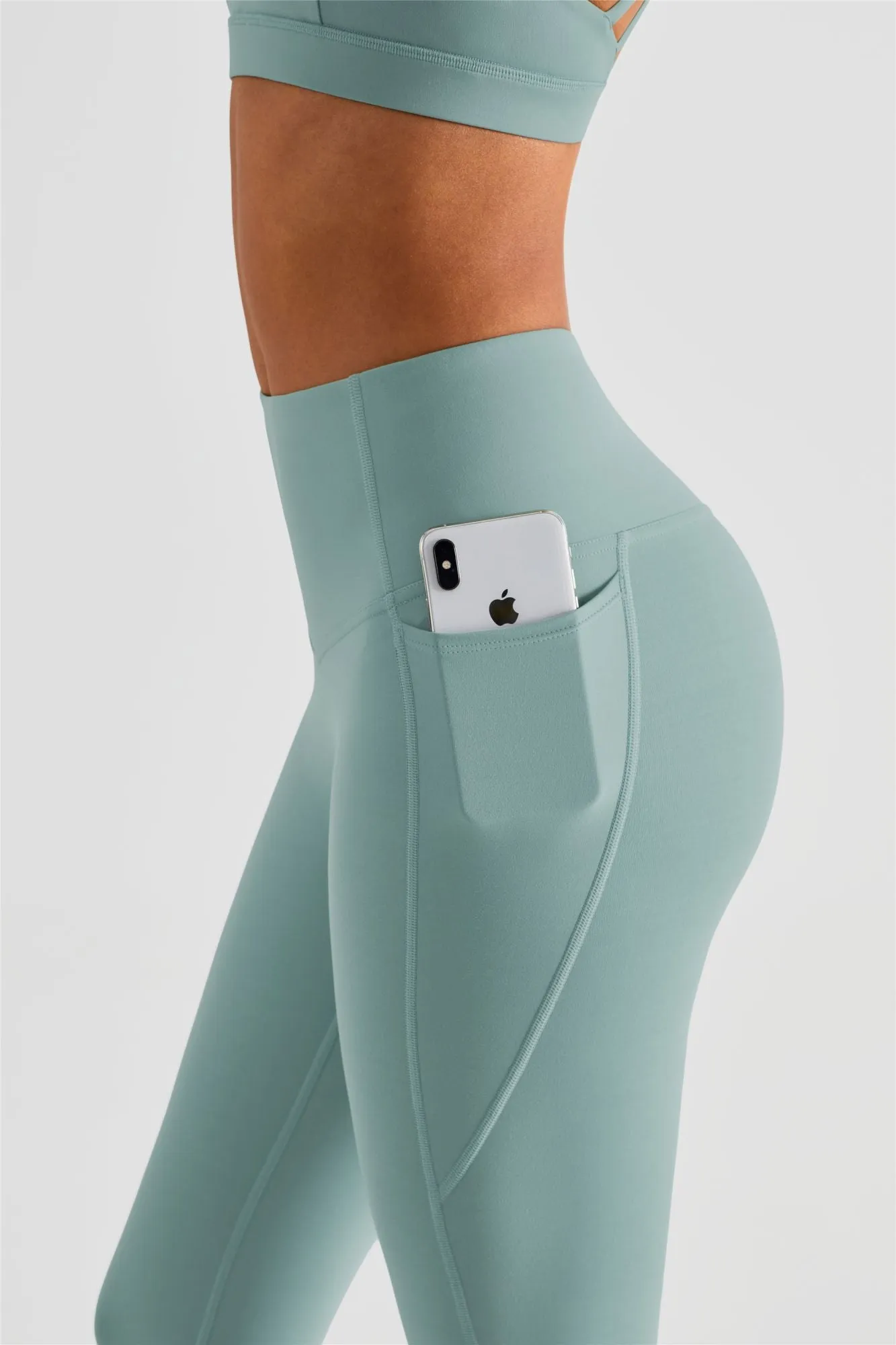 Strappy Sports Bra & Yoga Leggings Activewear Set