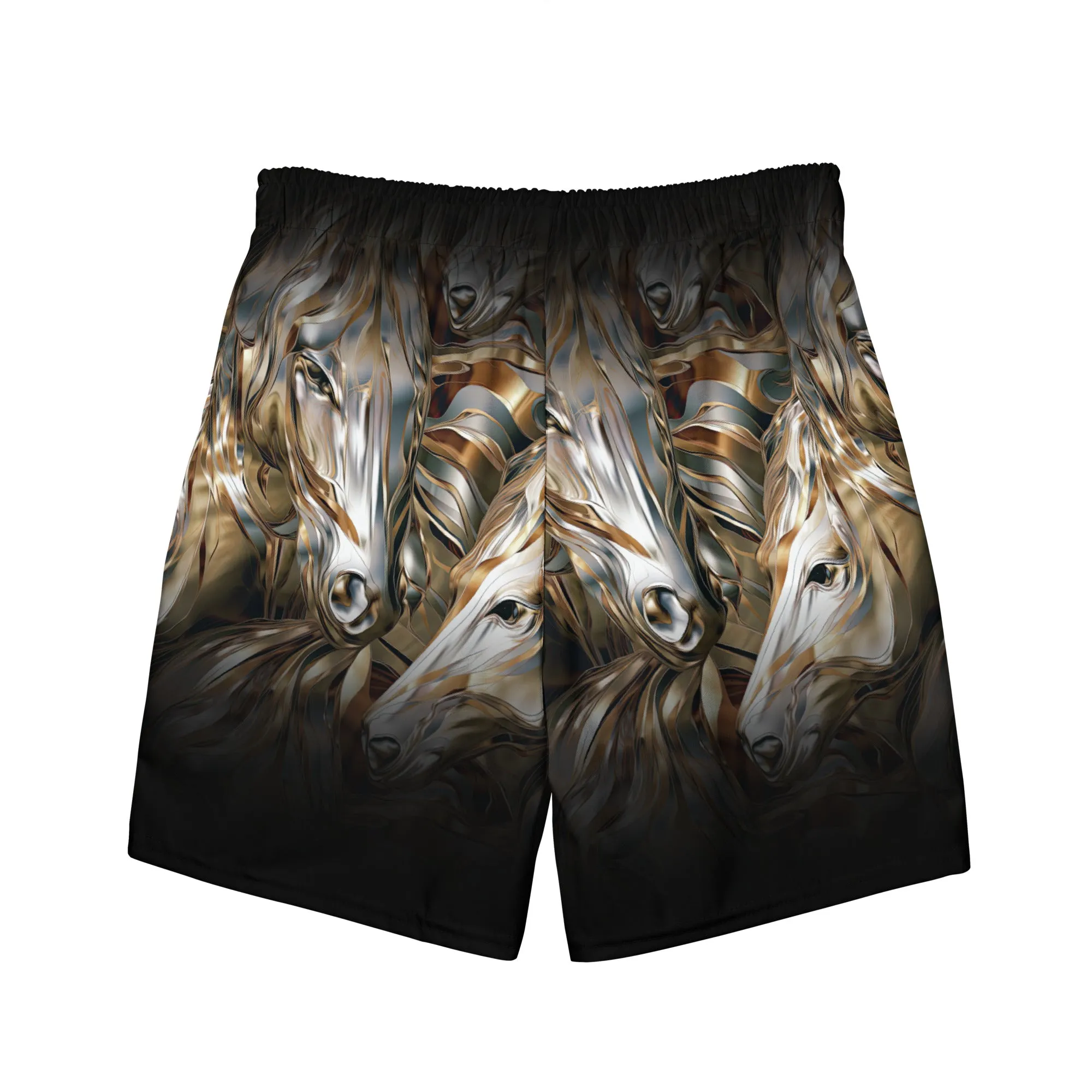 Swim Trunk Metal Horses