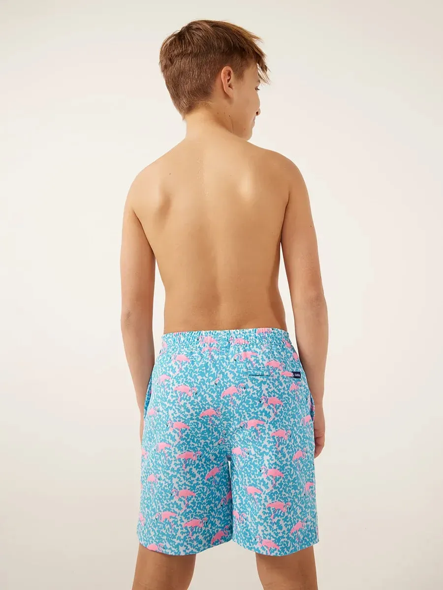 The Domingos Are For Flamingos (Boys Classic Swim Trunk)