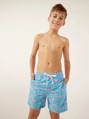 The Domingos Are For Flamingos (Boys Classic Swim Trunk)