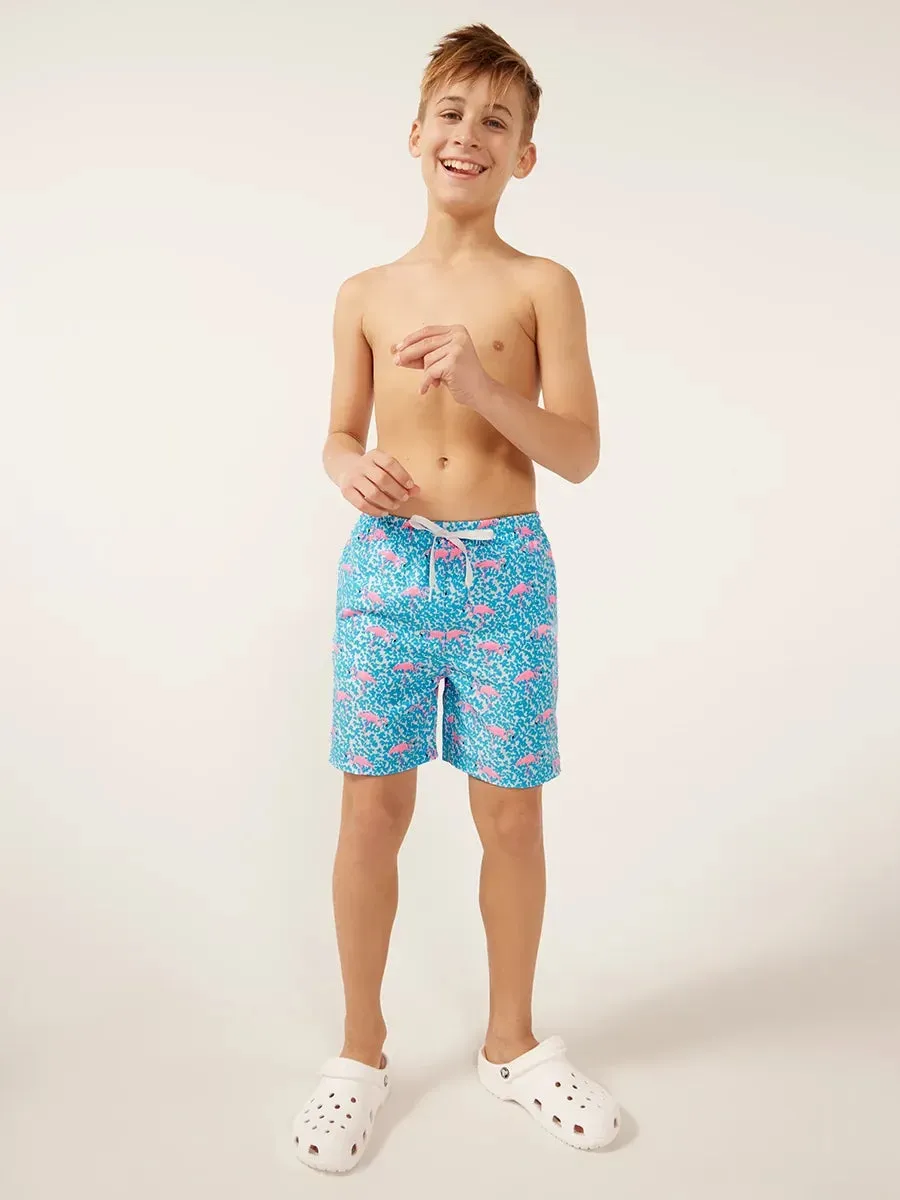 The Domingos Are For Flamingos (Boys Classic Swim Trunk)