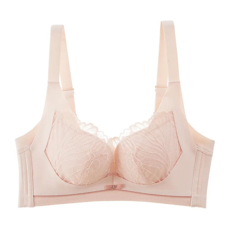 Underwear for women without wires, sexy lace thin underwear push-up bra, comfortable adjustable adjustable bra