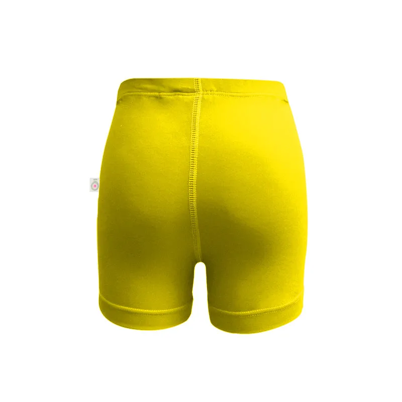 Unisex Girls And Boys Board Shorts Yellow