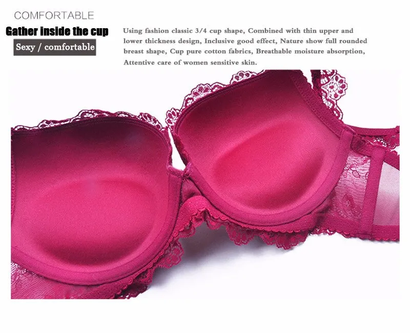 VenusFox Lace Sexy Push-up Bra Panty Sets