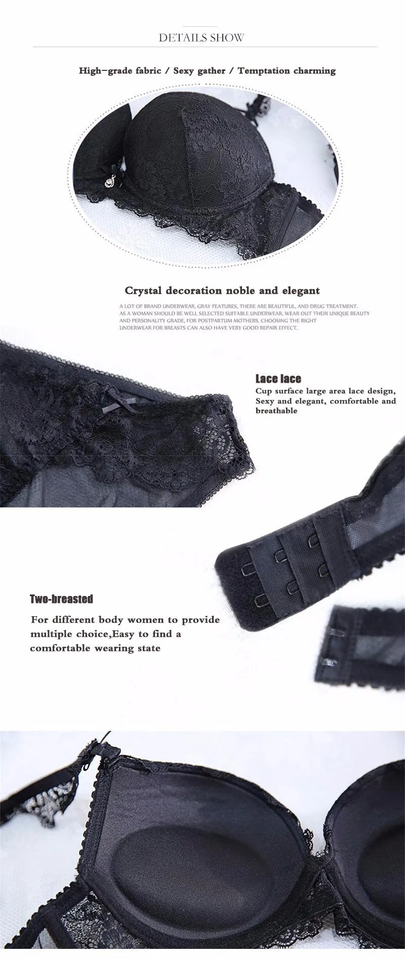 VenusFox Lace Sexy Push-up Bra Panty Sets
