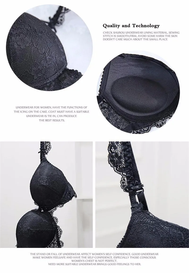 VenusFox Lace Sexy Push-up Bra Panty Sets