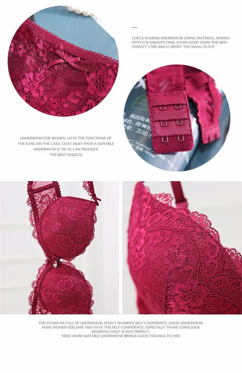 VenusFox Lace Sexy Push-up Bra Panty Sets