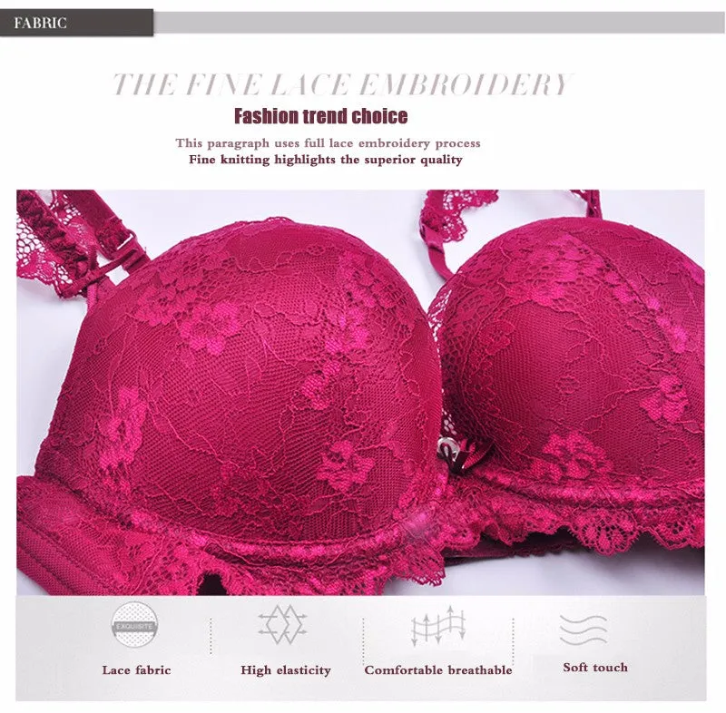 VenusFox Lace Sexy Push-up Bra Panty Sets