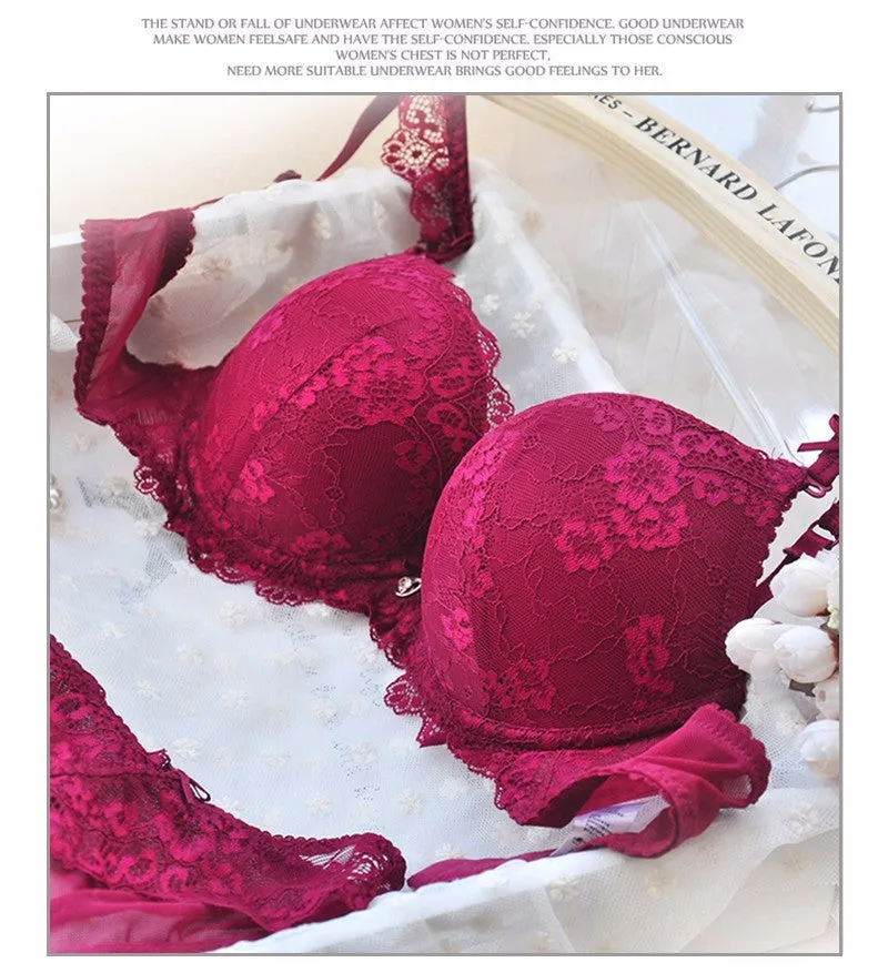 VenusFox Lace Sexy Push-up Bra Panty Sets