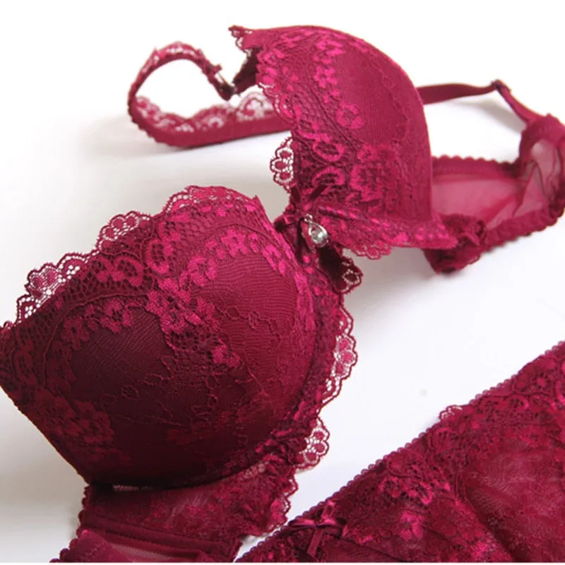 VenusFox Lace Sexy Push-up Bra Panty Sets