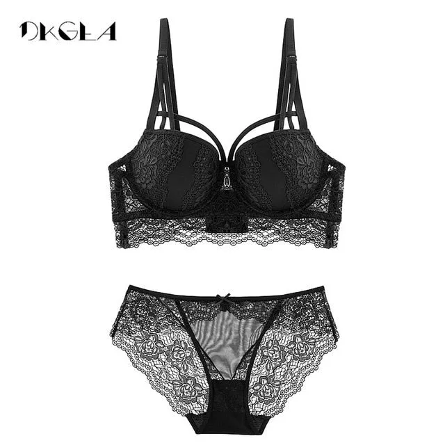 VenusFox Sexy Push-up Bra Lace Lingerie Set