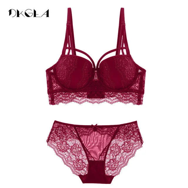 VenusFox Sexy Push-up Bra Lace Lingerie Set